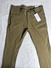 Kenneth Cole Men's 5-Pocket Slim Fit Tech Pant Flex Stretch  Ghurka Size 36 x 30