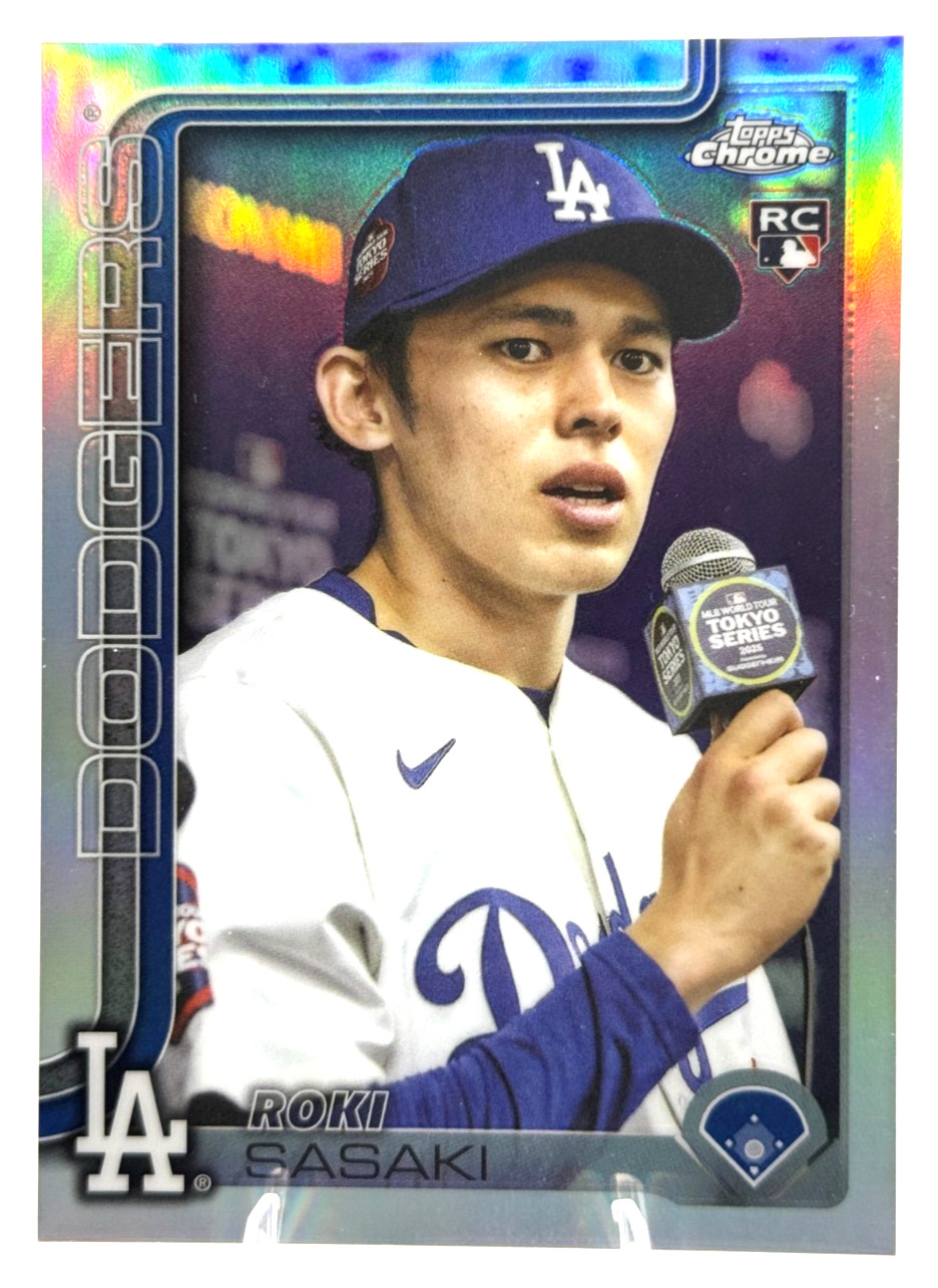 2025 Topps Chrome Update USC73 ROKI SASAKI RC Variation Silver SSP DODGERS