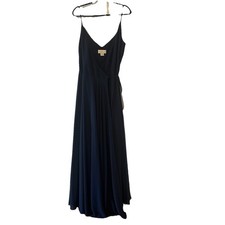 Jenny Yoo Collection Blue Wrap Gown Bridesmaid Maxi Dress Sz 16 *READ*