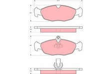 TRW GDB1569 Bremsbelagsatz, Scheibenbremse für JAGUAR GDB1569 hinten Bremsbelags