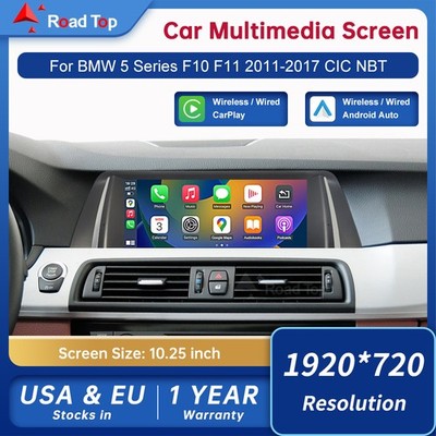 10.25'' Carplay Android Auto Wireless Screen For BMW 5 Series F10 F11 2011-2017
