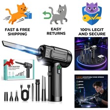 UltraBlow VC023: 130000RPM Rechargeable Electric Air Duster with LED Light