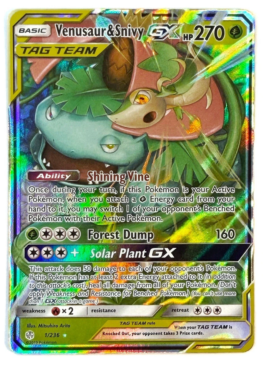 Venusaur & Snivy GX Pokémon TCG Cards for sale | eBay