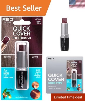 Compact Brush Applicator Root Concealer Stick - Lasting Coverage in Deep Wine