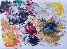 Original Abstract Modern Expressionist Graffiti Outsider Art Painting Cubist Fol