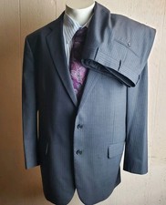 Brooks Brothers Madison Suit 45 R Gray Saxxon Wool Pleated Straight Pant 38X28
