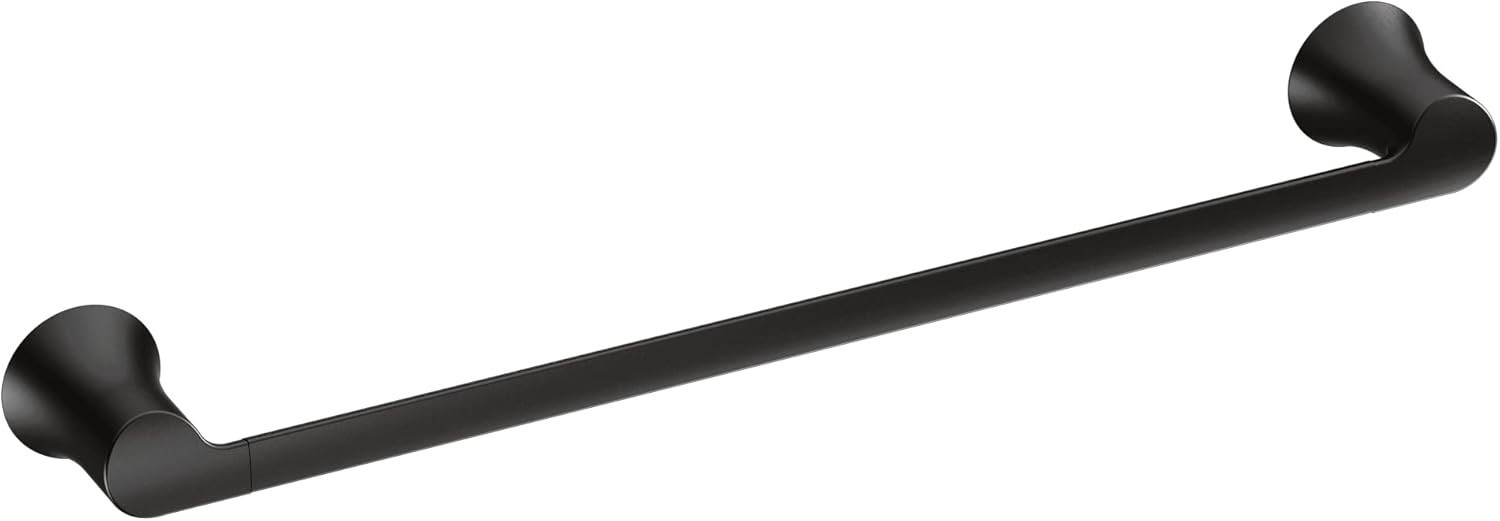 Moen YB0218BL Doux Bathroom 18-Inch Single Towel Bar in Matte Black