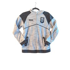 Star Wars Stormtrooper Hoodie Kids L 14/16 First Order Grey Zip Up Isaac Morris