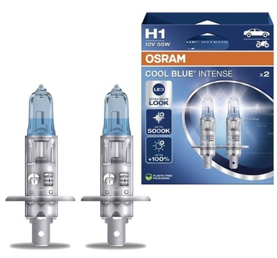 OSRAM H1 COOL BLUE INTENSE 5000K Next Generation LED Look 55W 12V Duo Box
