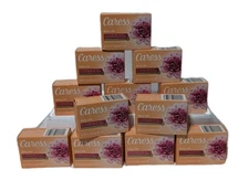 Caress Daily Silk Beauty Bar Soap Old Formula White Peach Orange Blossom Lot 12x