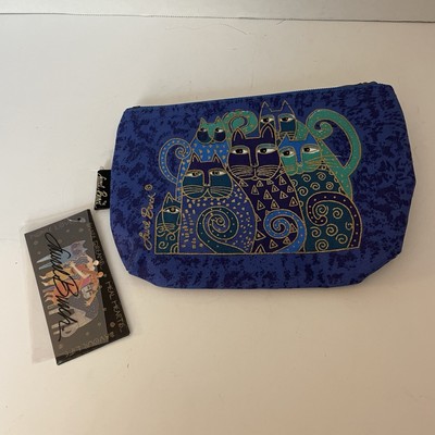 Laurel Burch Zippered Three Cat Makeup Cosmetic Travel Bag NEW