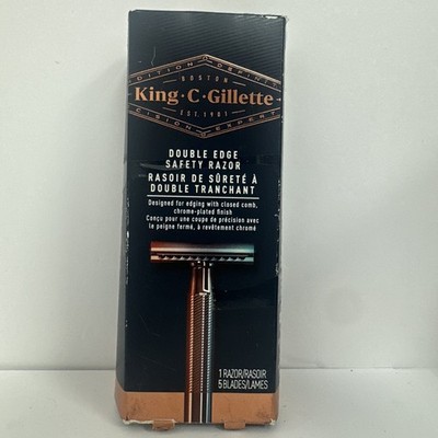 King C Gillette Chrome Plated Handle Double Edge Single Safety Razor--New Other