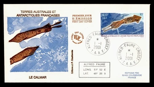 DR WHO 2001 FRENCH ANTARCTIC FSAT FDC SQUID CACHET 24.00 M70610