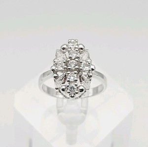 Uncas Sterling Silver CZ Cross Ring Size 8