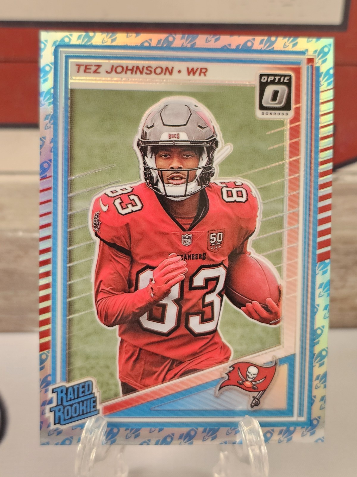 2025 Donruss Optic 231 Tez Johnson Rated Rookie Rocket Emoji Prizm RC