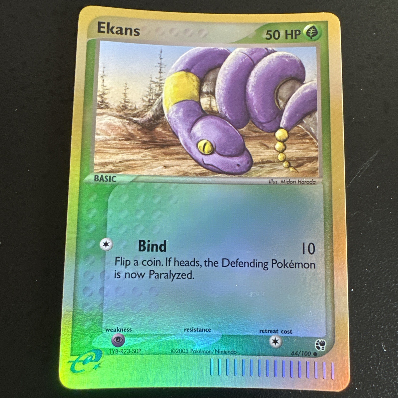 Pokemon Ekans 64/100 EX Sandstorm Reverse Holo Rare NM-M