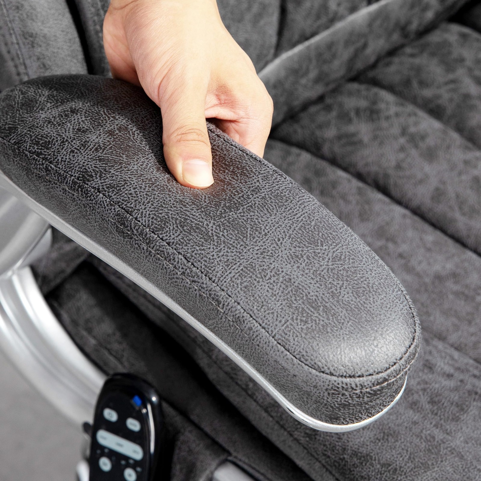 High Back Vibration Massage Office Chair, Leathaire Heated Computer Chair wit...