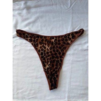Vintage Victoria s Secret Leopard Thong Second Skin Y2K Size M