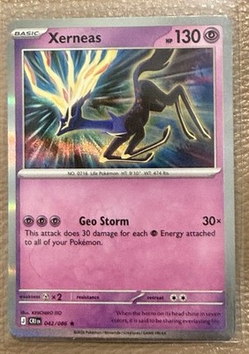 The Pokémon Company Xerneas 130 HP Rare Regular 042/086 Geo Storm 30x English