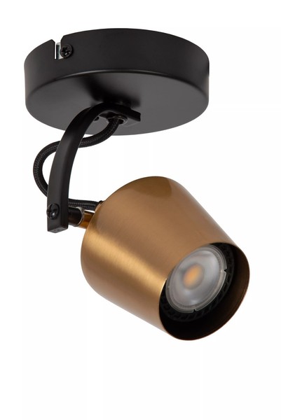 Deckenstrahler Verstellbar Metall Schwarz Gold L:10,5 Cm GU10 Spot Leuchte BüRo-image