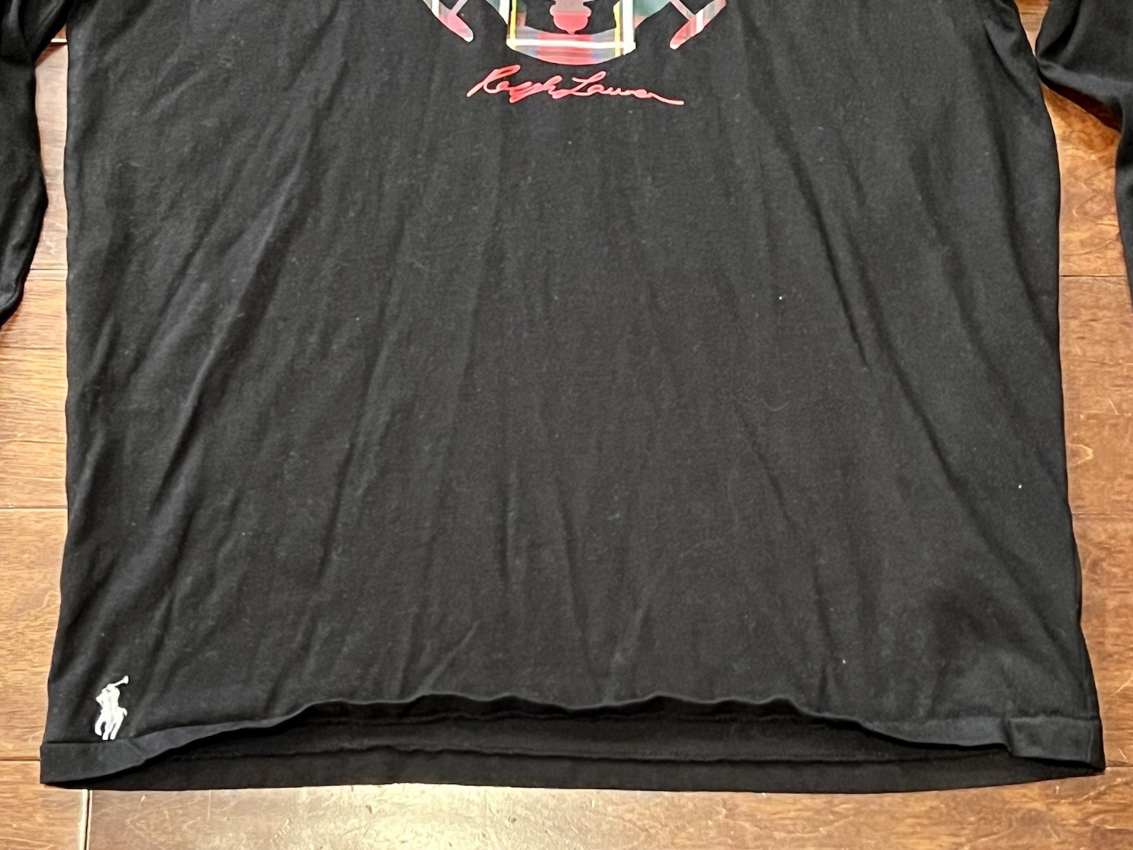 Felpa con cappuccio Polo Ralph Lauren nera rossa a quadri uomo media tartan logo pony