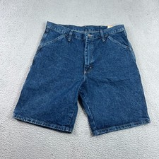 NEW Wrangler Men  s Denim Jean Shorts Relaxed Fit Carpenter Size 34