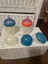 Boon NURSH Reusable Silicone Pouch Bottles 8 oz Set Of 2/Storage Bun