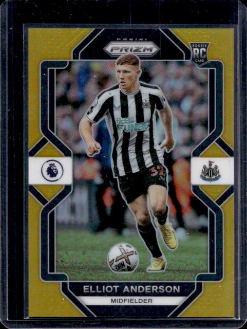 2022-23 Panini Prizm Premier League Elliot Anderson RC Prizm Gold Rookie #/10