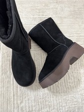 New UGG Classic Short New Heights boots in black suede Size 10