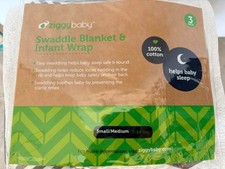 Ziggy Baby 3 Pack Swaddle Blanket, Adjustable Infant Baby Wrap Ultra Gray