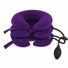 Cervical Traction Device Purple Neck Stretch Pain Relief Support.
