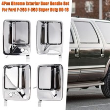 4Pcs Chrome Exterior Door Handle Set Fit For Ford F-250 F-350 Super Duty 99-16
