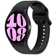 For Samsung Galaxy Watch 6 40mm Silicone Strap with Colored Sgan Buckle