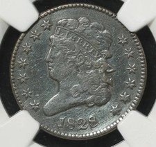 1828 NGC VF Details C-1 13 Stars Half Cent Classic Head