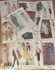 sewing patterns Vogue top designers, all Size 14 /Bust 36, 60s/70s, all used
