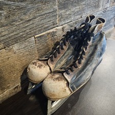 Antique Women  s Men's Vintage Leather Figure Skating Ice Skates