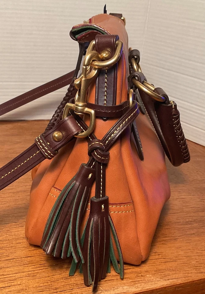 DOONEY & BOURKE Small Stanwich Satchel Florentine Natural leather bag purse - Image 3 of 4