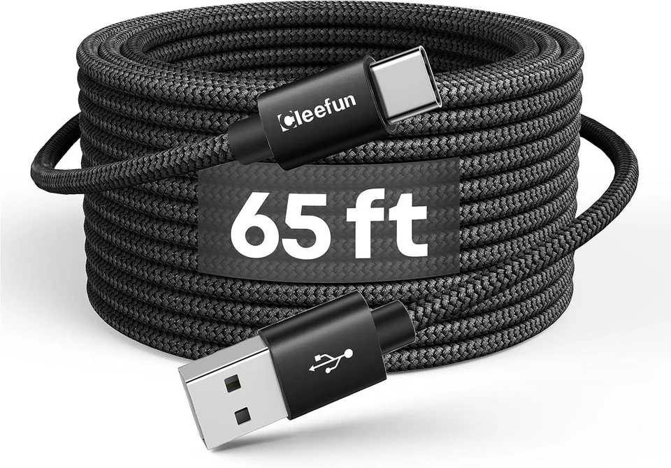 65ft Extra Long USB C Cable - Fast Charging Cord - Image 3 of 4