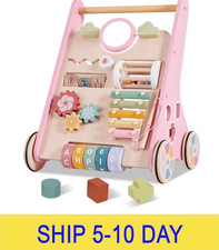 Wooden Baby Walker Wheels,Baby Push Walker for Babies 12 Months Montessori,Todd