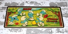 VTG The Smurfs at Park Sign Wall Plaque Peyo Wallace Berrie & Co 1982