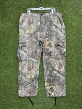 Vintage Realtree Camo Pants Mens XL Cargo Hunting Adjustable Waist USA Made Work