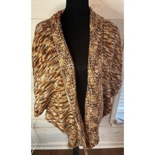 Brown Gold Cardigan Universal Thread Knit 3/4 sleeves OSFM Fall Color Warm