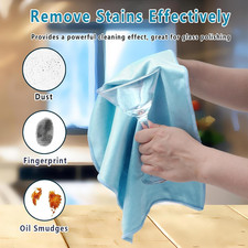 6 Pack Glass Cleaning Cloth Microfiber Cleaning Cloth for Window Eyeglass Jew...
