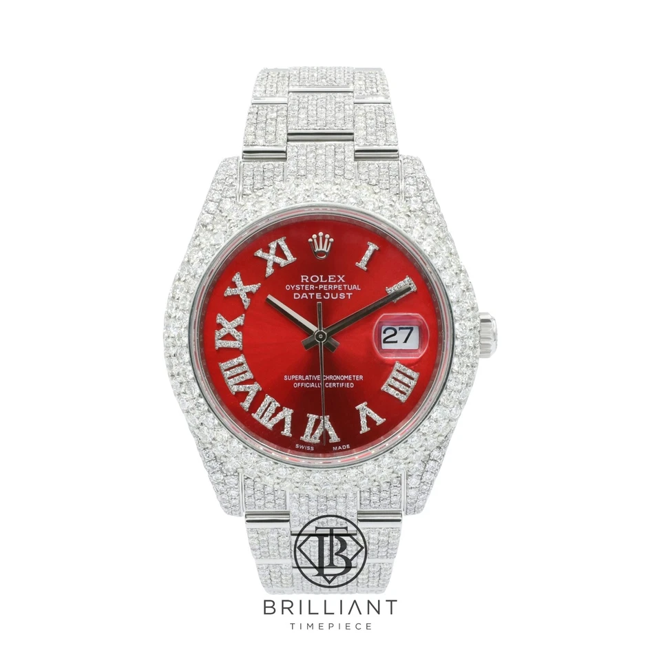 劳力士 Datejust II 126300 不锈钢 41 毫米全钻手表 25.5 克拉