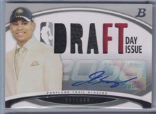 2008-09 BOWMAN DRAFT DAY ISSUE RELICS AU #DDIAJB JERRYD BAYLESS #27/75