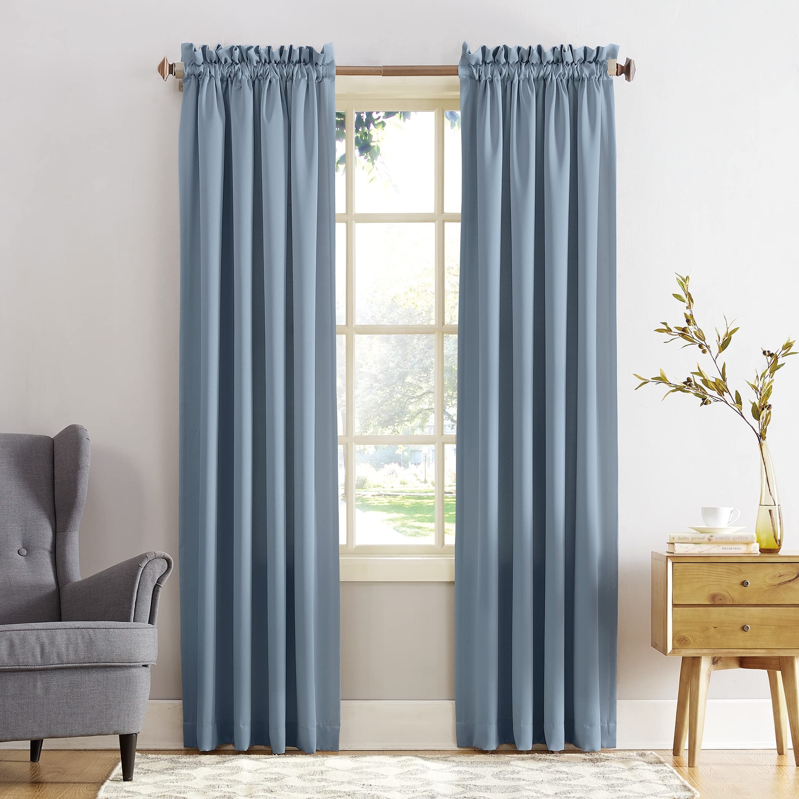 Energy-Efficient Sun Zero Barrow Rod Pocket Curtain Single Panel