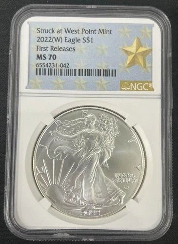 2022 (W) Struck at West Point $1 Silver Eagle NGC MS70 First Releases Label