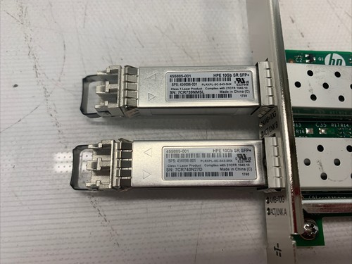 HP 560SFP+ 10GB 2-port Ethernet ADAPTER 669279-001 w/ (2) 10GB SFP+ - Afbeelding 2 van 4