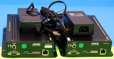 EVERTZ 2430 2430TX-2 2430RX-2 Dual DVI Extender Local/Remote Pair w/ AC ADAPTER