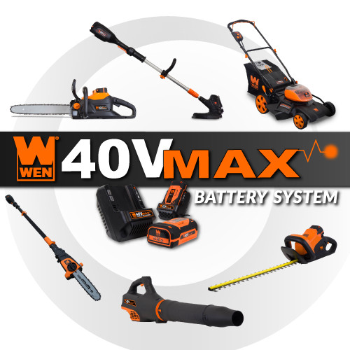 WEN 40V Max Lithium-Ion 24-Inch Cordless Hedge Trimmer with 2Ah Battery/Charger